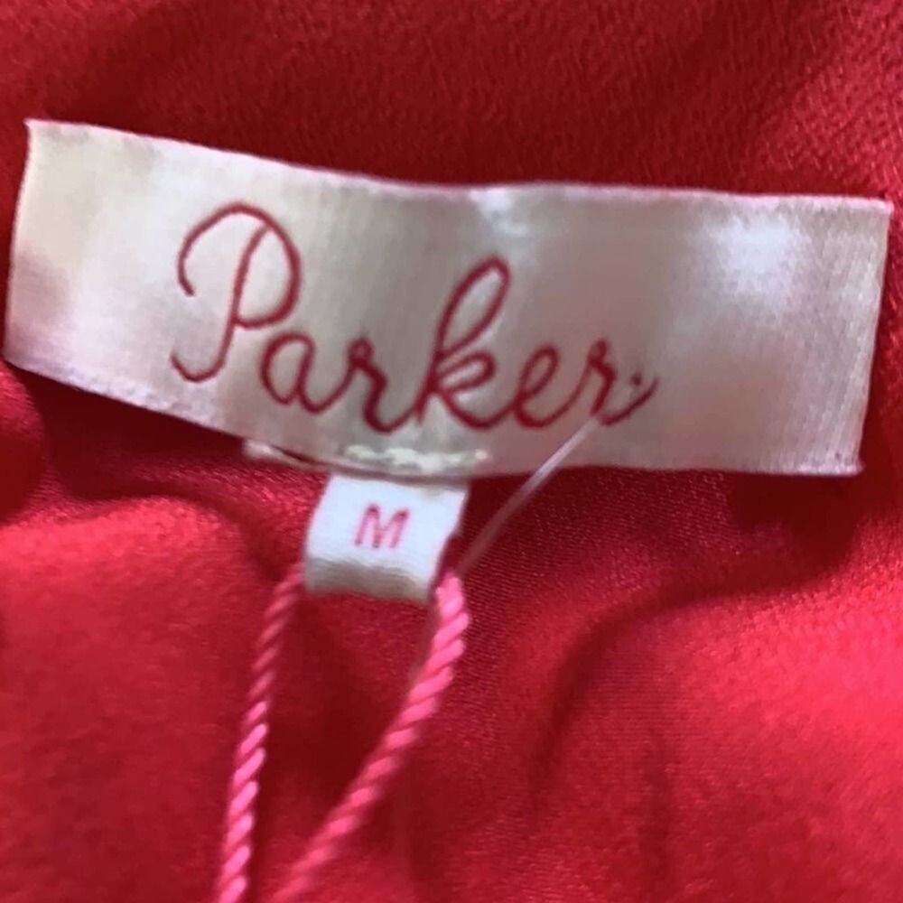 NWT PARKER RUFFLE V NECK HIBISCUS MINI DRESS SZ M‎ - Picture 6 of 8